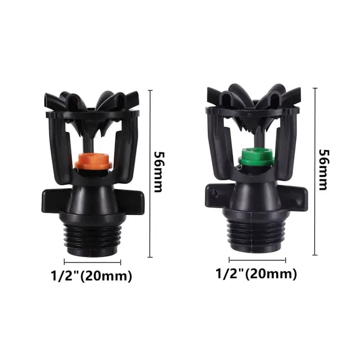Arroseur rotatif pour pelouse de jardin 1/2 "buse de diffusion à filetage mâle 360 degrés arrosage a