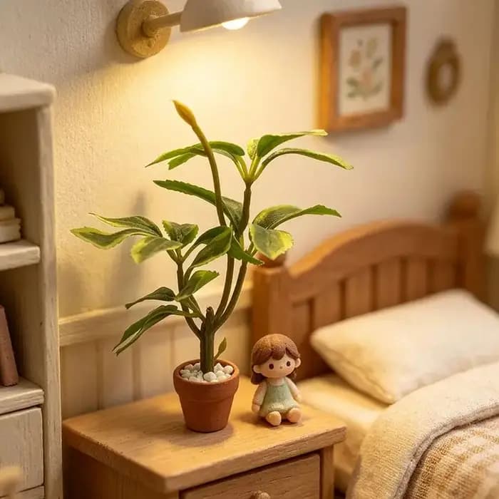Mini pot en terre cuite, plante artificielle en pot, modèle de scène de jardin pour maison de poupées, ornements de micro-paysage pour maison de poupées, accessoires photo