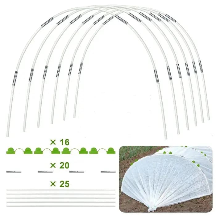 Arceaux de serre 2026 adaptés aux tunnels végétaux plus larges, cadres de soutien en fibre de verre antirouille et supports de jardinage pour plantes
