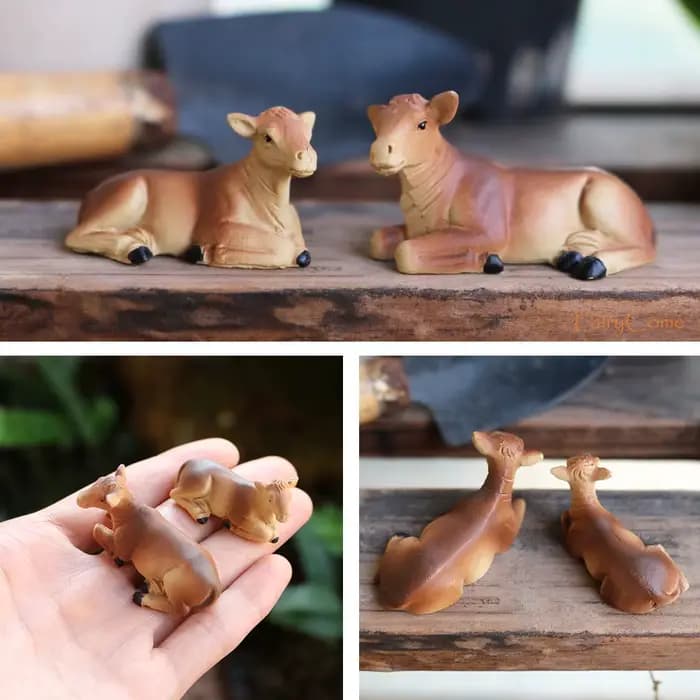 Ensemble de 4 outils de jardin miniatures en métal rouillé, artisanat, nains, gnomes, ensemble d'out