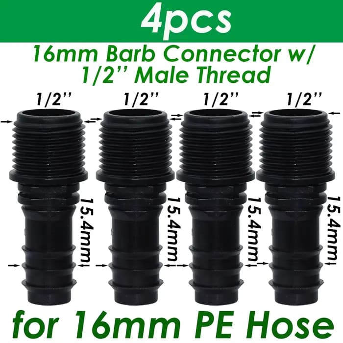 SPRYCLE – connecteur à filetage mâle femelle 1/2 "3/4", 4 pièces, pour barbe 16mm 20mm 25mm, adaptat