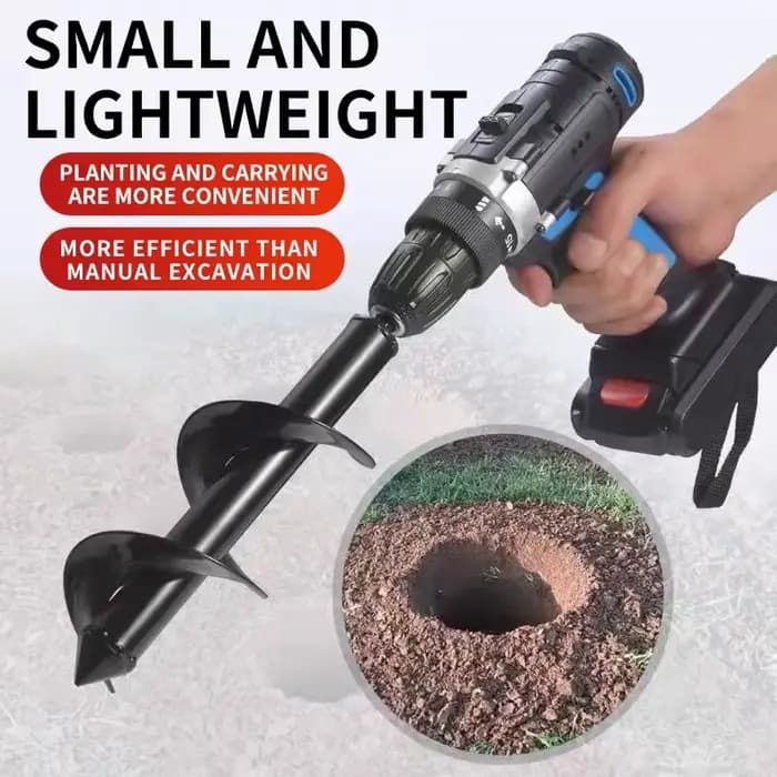 LUSQI 1 pièce Tarière spirale métallique pour jardinage