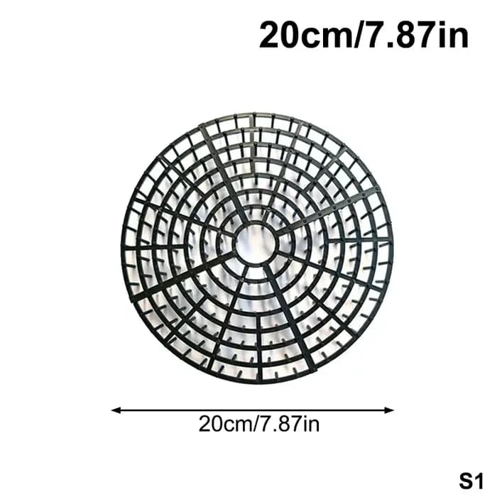 Grille de protection de sol pour pot de plantes à double usage avec découpes à pointes, couvercle en