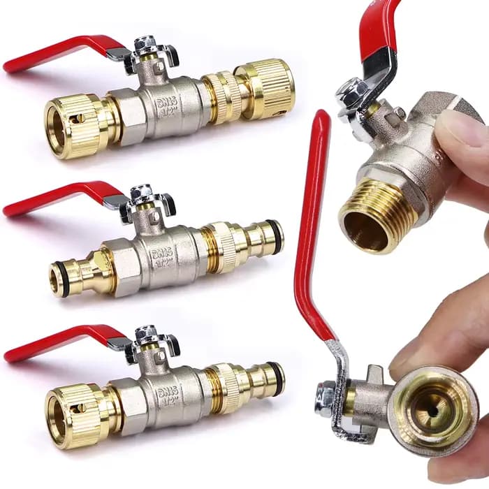 Adaptateur de tuyau à boule en laiton, connecteur rapide pour tube d'arrosage, rallonge de couplage,