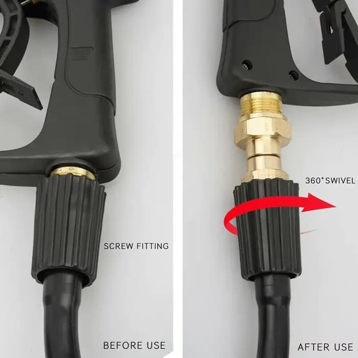 Connecteur de Joint pivotant pour nettoyeur haute pression en laiton, raccord de tuyau M22, filetage