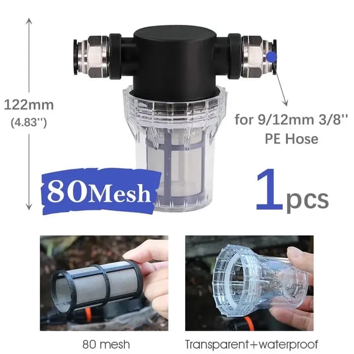 20-5m 3/8" 9/12mm Système de refroidissement par brumisation 360 ° Buse en laiton à courbure libre