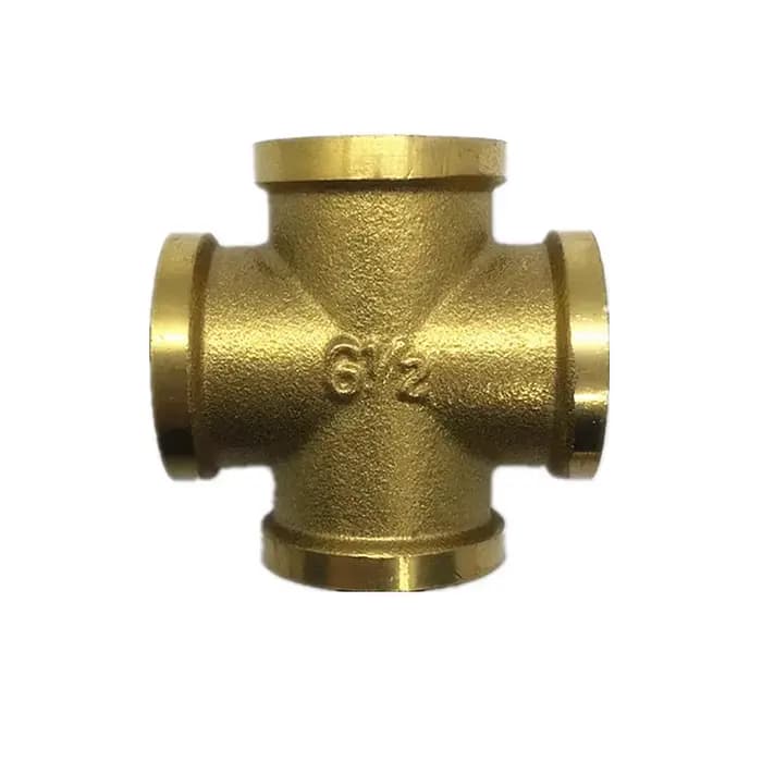 Connecteur de tuyau en laiton croisé 1/2 "3/8", filetage mâle femelle, raccord en cuivre, Joint bout