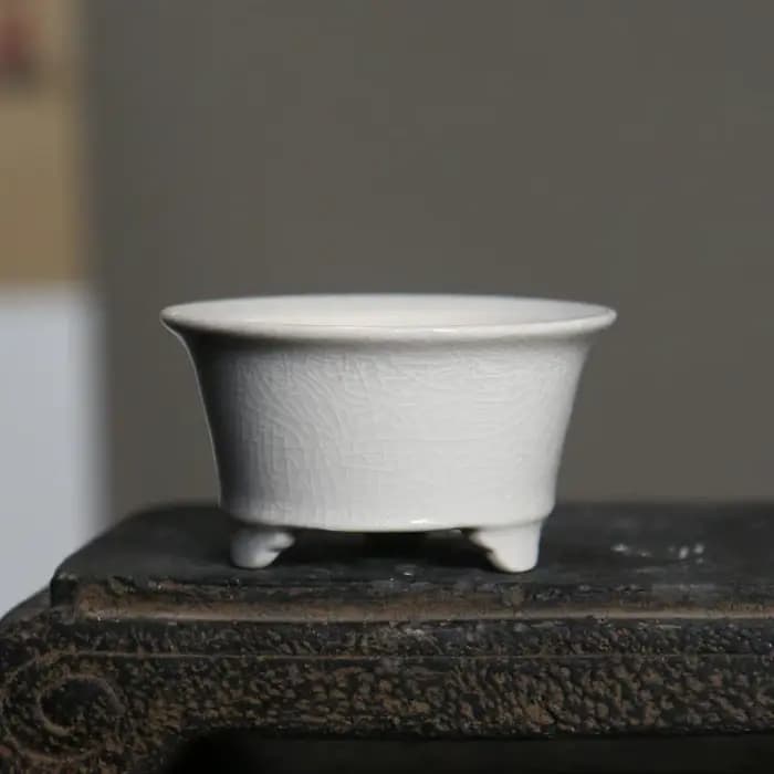 Mini pots de fleurs créatifs en argile violette, bonsaï en céramique, style chinois, décoration pour