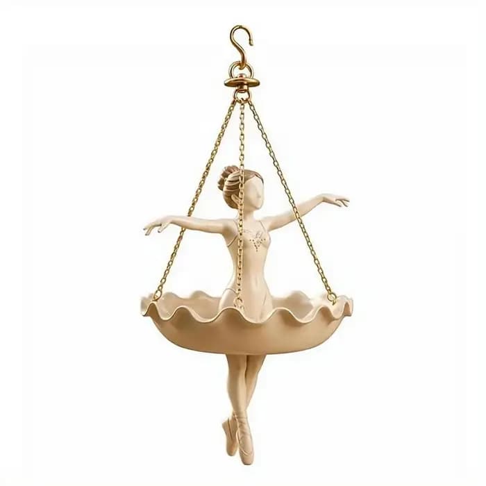 Lot de 3 pots suspendus en résine, motif ballerine élégante et artistique, pour plantes grimpantes et succulentes