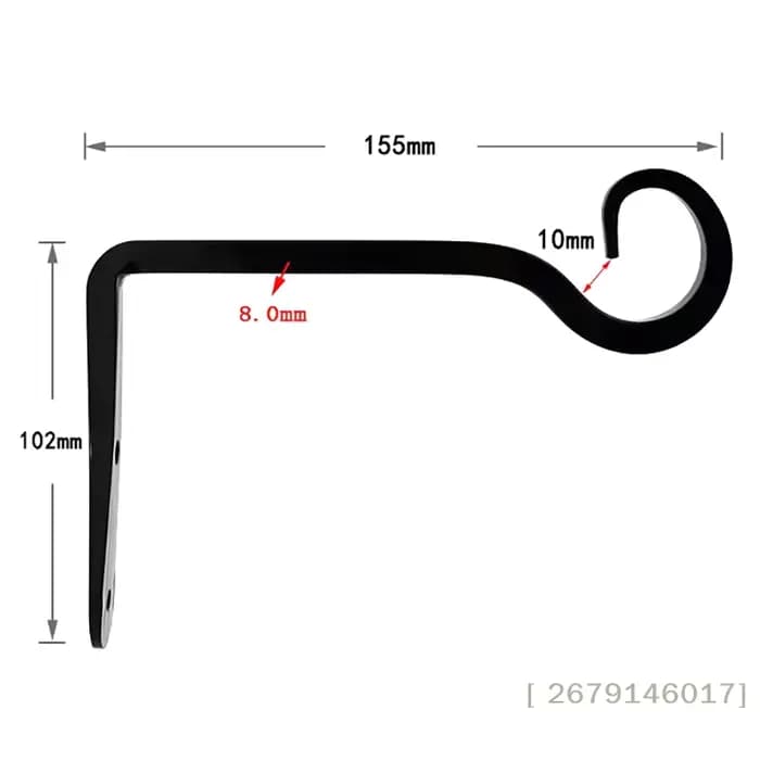 【YY26】Support mural en fer pour pot de fleurs, panier suspendu, crochet de suspension pour plantes,