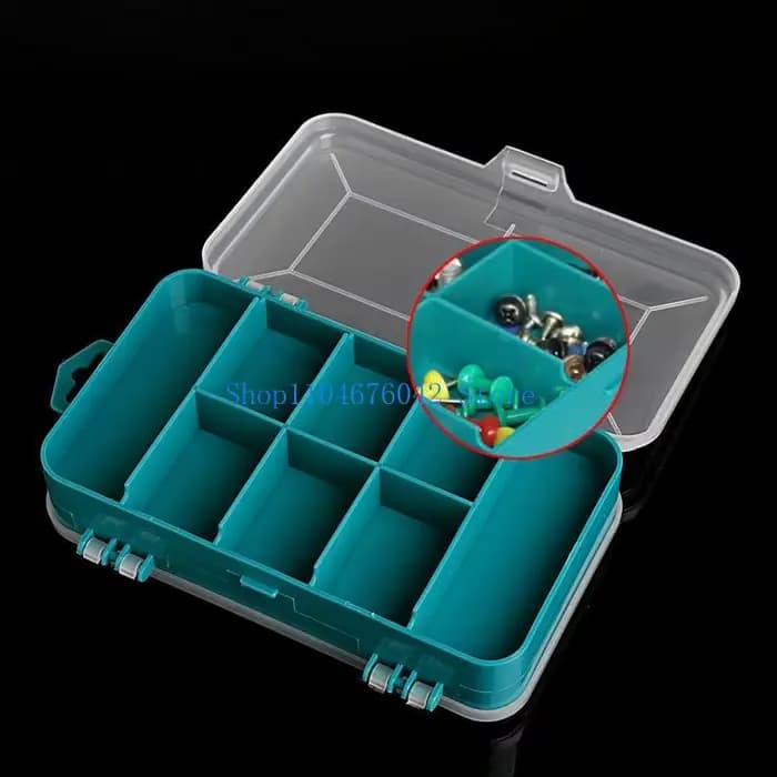 Boîte à outils transparente double face multifonctionnelle pour rangement d'outils en plastique