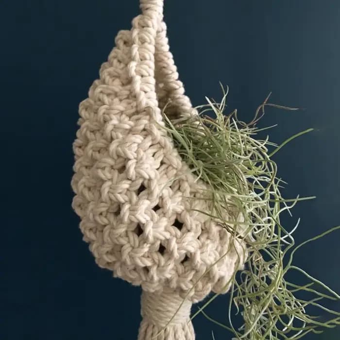 Mir en macramé fait à la main pour la décoration intérieure, cintre pour plantes vertes, pot de fleurs, jardinière de jardin, filet de tapisserie, sac