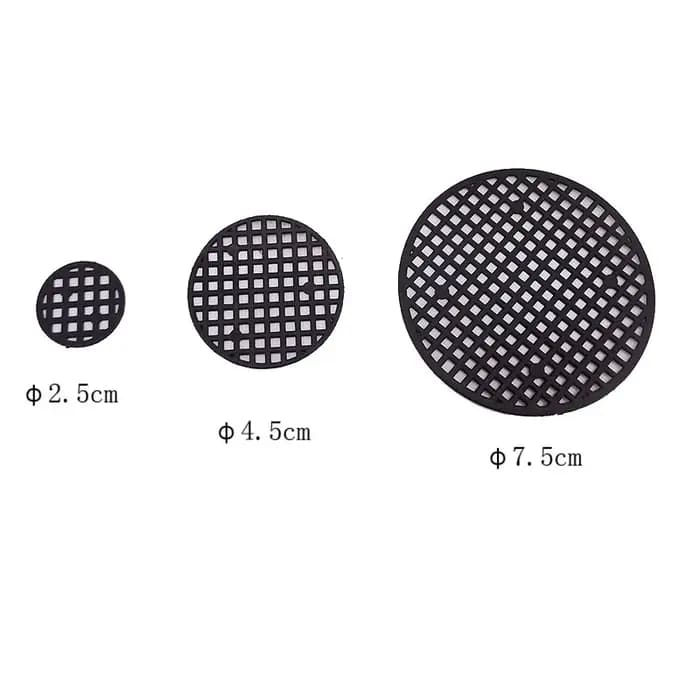 25 pièces 2.5cm 4.5cm 7.5cm rond fleur plante Pot trou maille fond Pad pour bonsaï Pot grille tapis