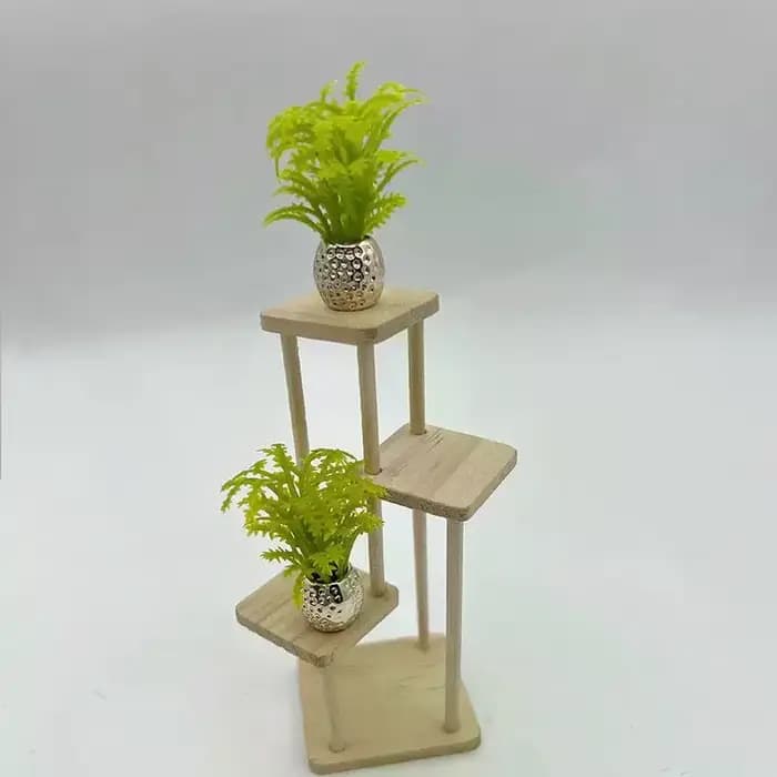 Mini plantes vertes en pot pour maison de poupée 1:12