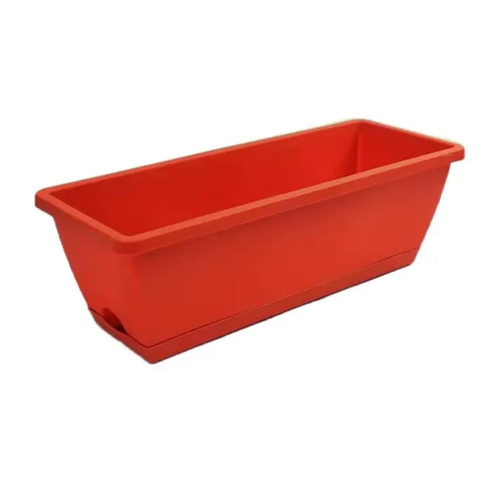 Lot de 3 pots de culture rectangulaires en résine avec grand trou de drainage