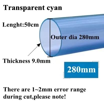 Tuyau transparent en UPVC de grande taille