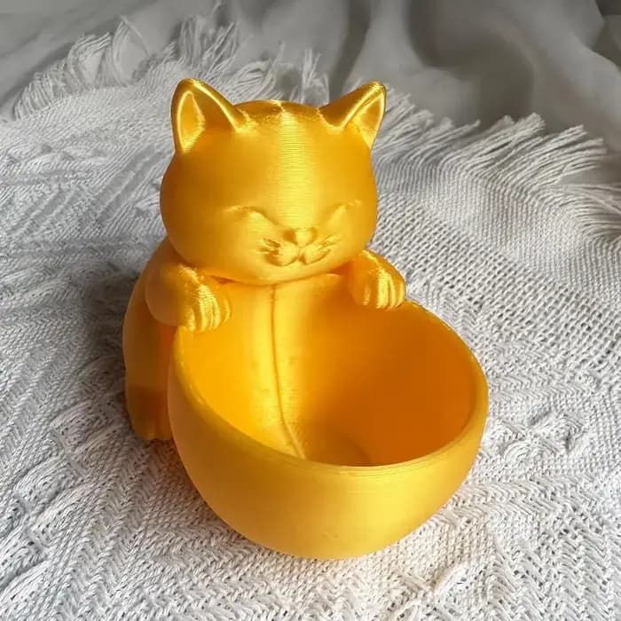 Pot en forme de chat avec trous de drainage - Design unique pour les succulentes