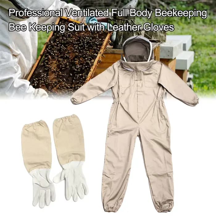 Combinaison pour apiculture complète, combinaison en tissu, voile, capuche, gants, chapeau, Jaket, c