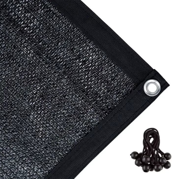 Panneau d'ombrage Sunblock noir, 10 pi x 20 pi, 90% pouces, avec 12 duplications Ik,