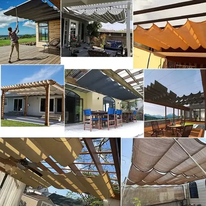 Auvent télescopique extérieur en HDPE de 1