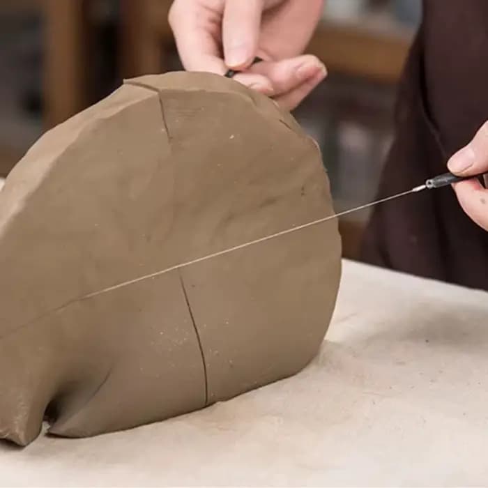 Coupe-fil de sculpture en argile fait à la main