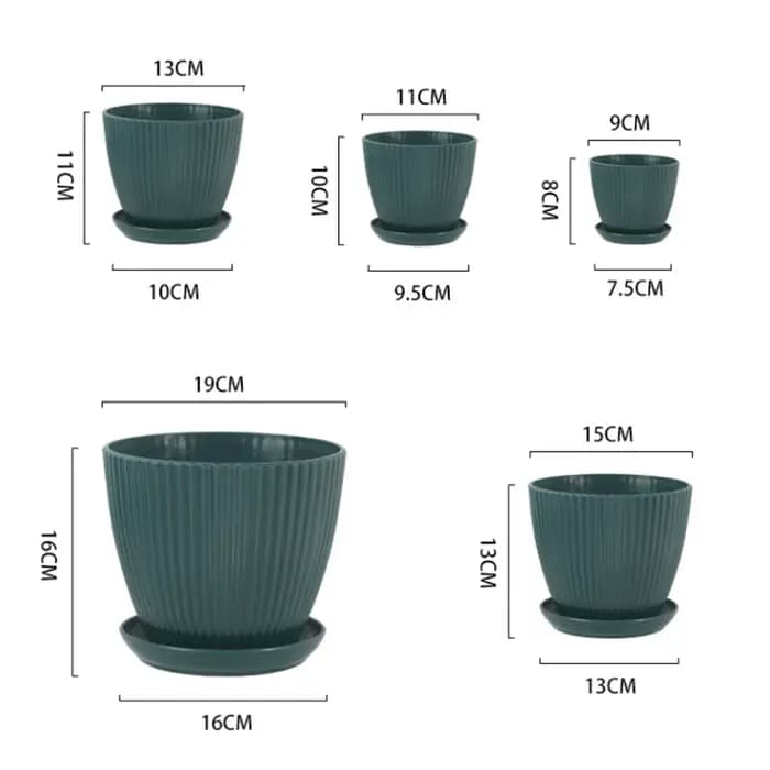 Pot de fleur rond jardinières succulentes Pot de plante avec plateau bureau balcon maison jardin déc