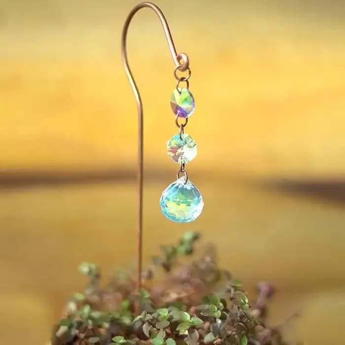 1 pièce Décoration de jardin et de pelouse Attrape-soleil Boule de cristal pour pots de fleurs