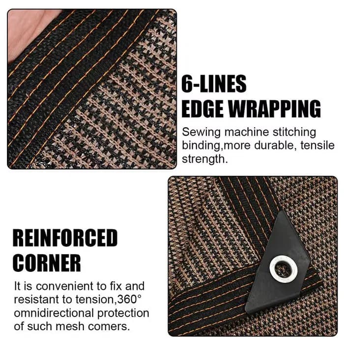Filet de protection solaire Protection UV filet pare-soleil en PEHD marron, couverture de voiture de