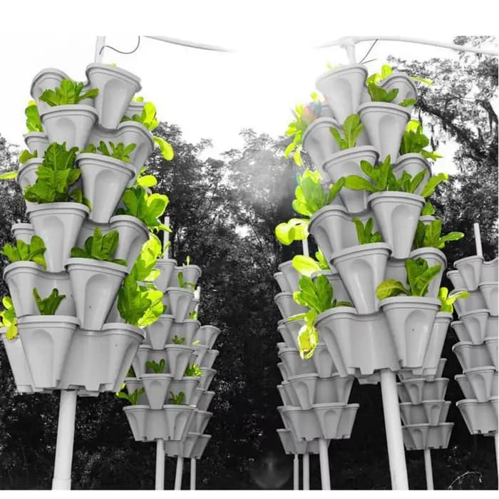 Pot de fleur empilable multi-documents, récipient de plantation vertical, 3 pétales, 4 pétales, Harv