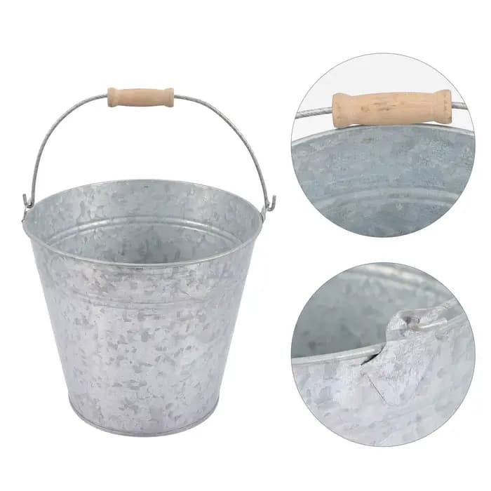 Seau d'arrosage décoratif style ferme mignon pour arrangements de fleurs séchées, pots baril pour pl