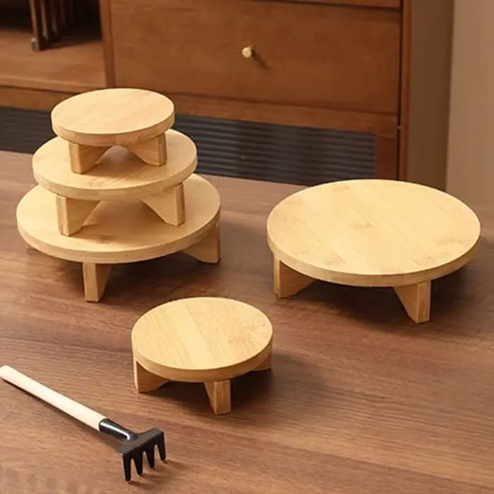 Présentoir à Bonsaï en Bois sur Pied, Décoration de Maison, Base de Pot de Fleur, Ornement de Bureau