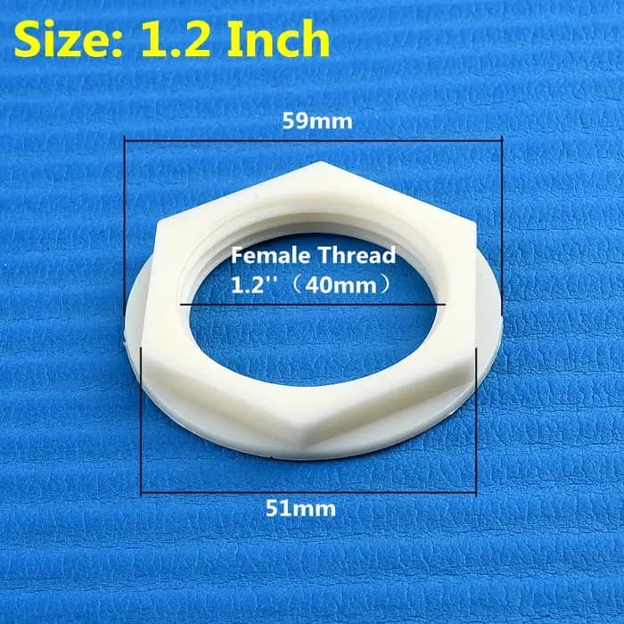 Écrou de fixation hexagonal en plastique et Nylon blanc