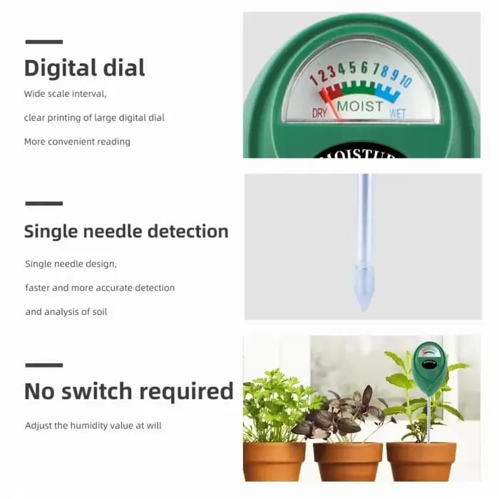 Humidimètre du sol, Test d'arrosage des plantes, moniteur d'humidité du sol, détecteur, hygromètre, Test de fleurs, outil de mesure du jardinage domestique