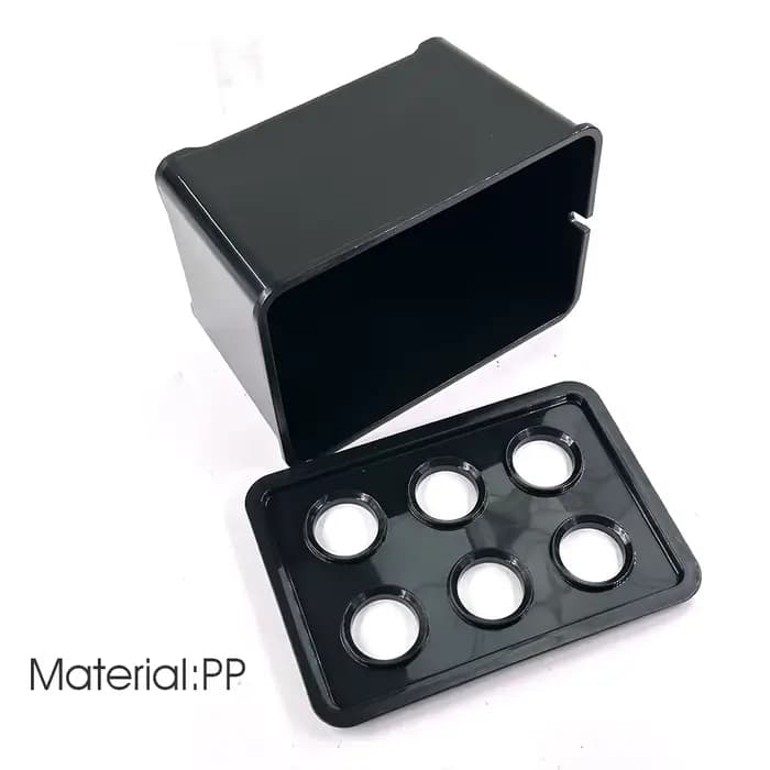 Système de culture hydroponique blanc/noir, boîte hydroponique, Pot de pépinière à 6 trous pour plan