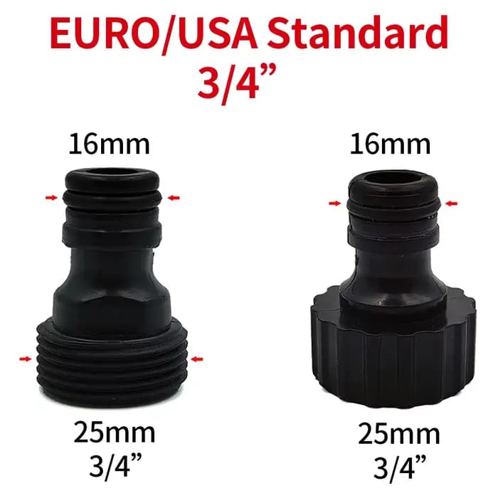 WUJIE-Adaptateur de Tuyau Fileté Mâle, Connecteur Rapide pour Tuyau de Jardin, Système d'Arrosage et