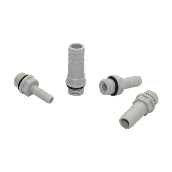 1/8 "1/4" 3/8 "1/2" filetage mâle à 6/8/10/12mm tuyau barbelé connecteur droit en plastique Aquarium