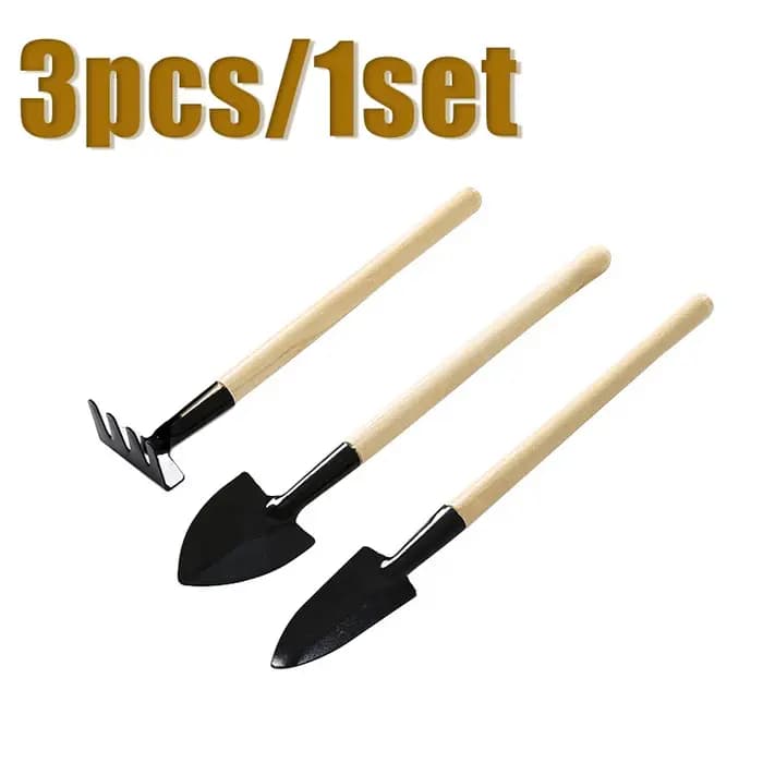 Ensemble d'outils de jardinage miniatures 3 pièces/1 set
