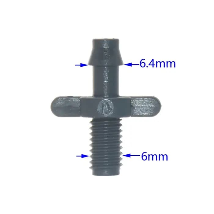 Connecteur d'eau de jardin, 50 pièces, 1/4 ''1/8'' 6mm, bouchon d'extrémité coudée, barbe droite pou