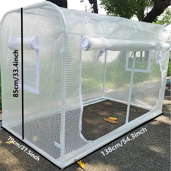 Serre moyenne-petite portative extérieure avec couvercle PE/PVC durable