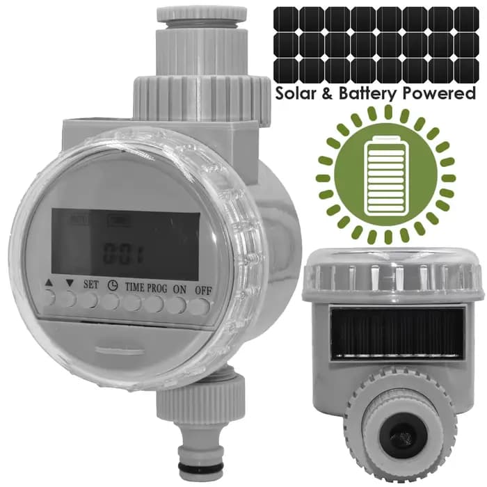 Minuterie solaire et batterie 62, contrôleur d'électrovanne d'irrigation, étanche, économie d'énergi