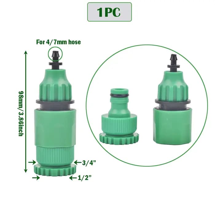 Valve en plastique avec connecteur rapide
