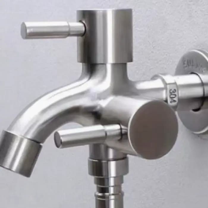 Robinet à double sortie, robinet multifonction à double sortie pour machine à laver et évier de buanderie