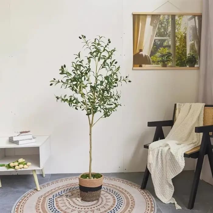 Branche d'olivier artificielle de 120-180 cm sans pot