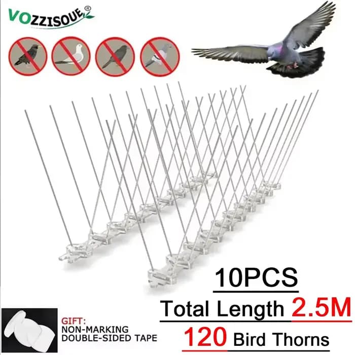 Nouveau Kit d'épines anti-oiseaux et anti-pigeons pour balcon en acier inoxydable
