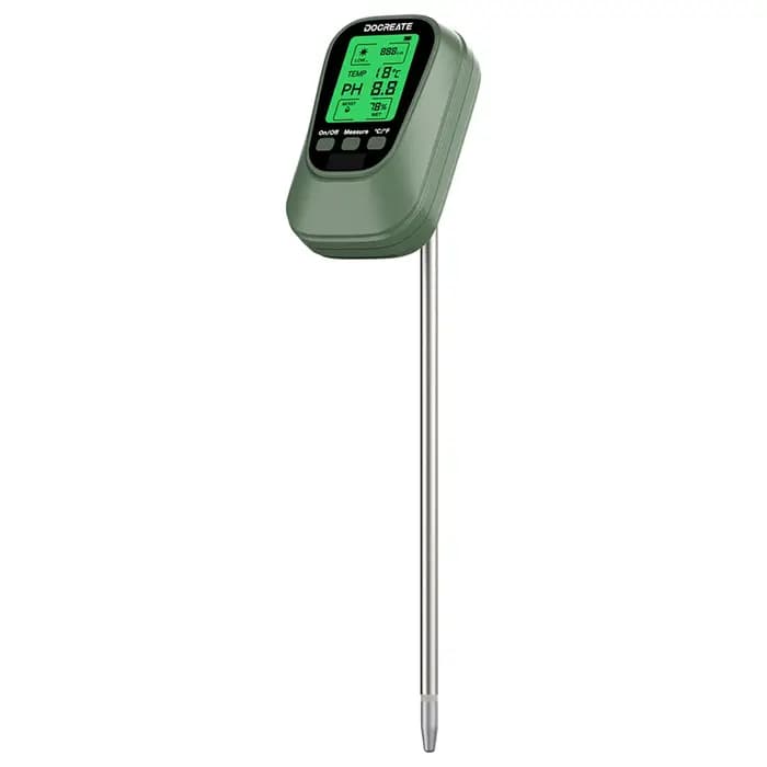 Testeur d'humidité du sol 4-en-1 avec écran LCD rétroéclairé