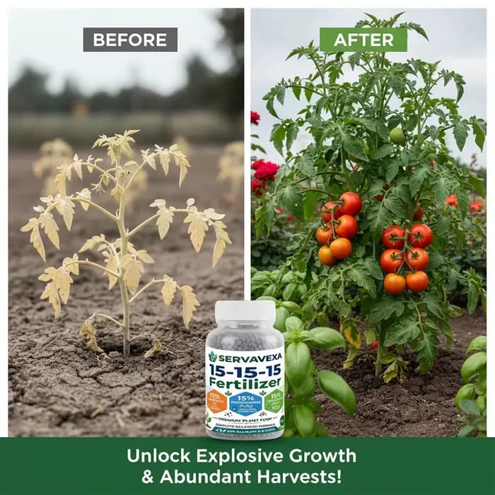 Engrais granulaire premium 15-15-15 - Alimentation végétale NPK équilibrée (azote
