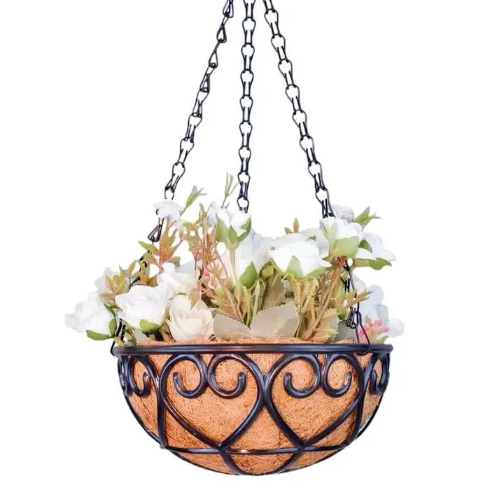 Panier suspendu pot de fleurs cocotier pot de fleur intérieur