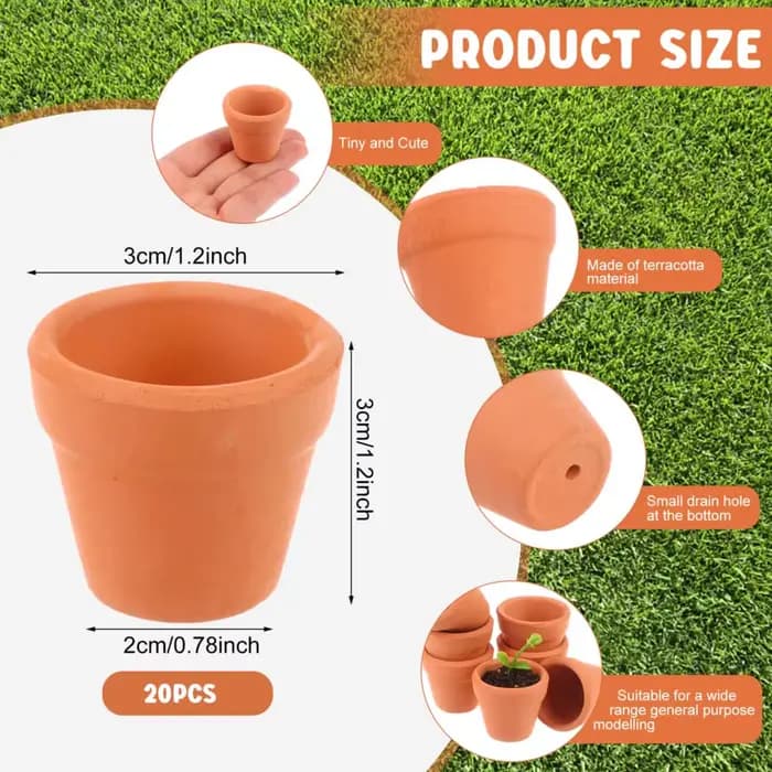 Mini jardinière en argile avec trous de proximité