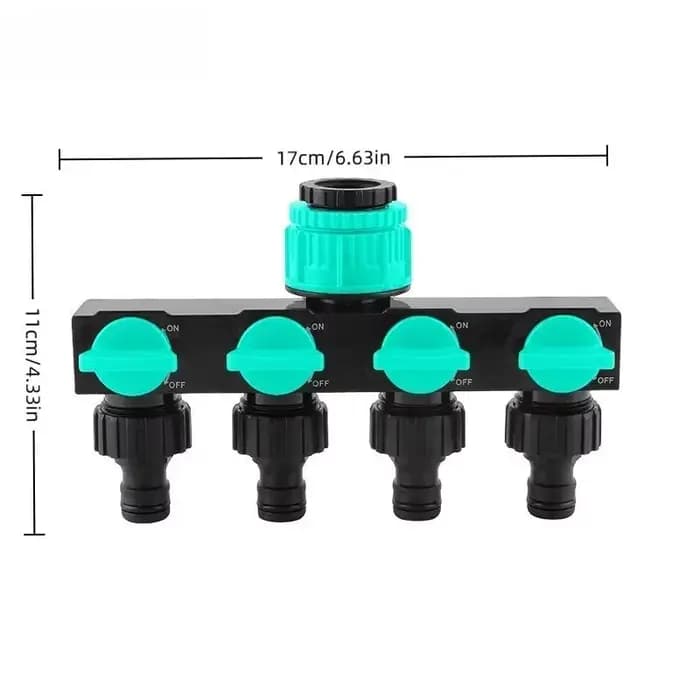 Séparateurs d'eau à 4 voies 1" à 3/4" à 1/2" avec vanne 1 entrée 4 sorties connecteur de tuyau pour