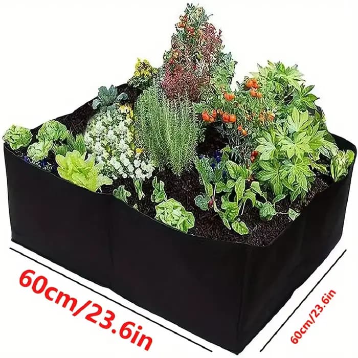Sac de culture en feutre, lit de plantation surélevé de jardin, Pot rectangulaire pour plantes de pé